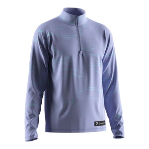 T-shirt de performance par sublimation de bonne qualité, T-shirt de luxe à col en V, col roulé effet compression pour garçons - Product Image 2