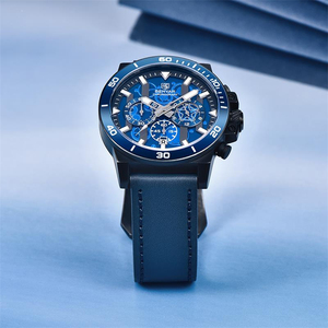 BENYAR 5197 reloj de cuarzo de lujo para hombre <span class=keywords><strong>Excel</strong></span> banda de cuero luminoso nuevo estilo cronógrafo reloj de pulsera regalo de alta calidad - Product Image 6