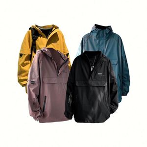 Design Custom Men's Plus Size Windbreaker Vintage Retro Waterproof Polyester <b>Reflective</b> <b>Jacket</b> for Outdoor Sports Winter Season - Product Image 5