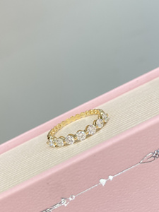 Bague de mariage classique Xinfly en or 18 carats avec diamant naturel 0,50 carat, demi-pavé, unisexe, certifiée par une tierce partie - Product Image 5