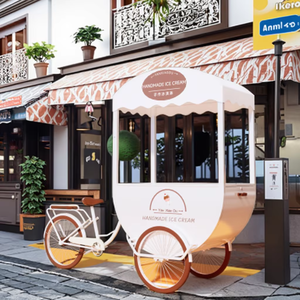 Presa di fabbrica Multi-funzionale Mobile triciclo 3 ruote <span class=keywords><strong>Street</strong></span> Food venditore per Hot dog e gelati realizzati in fibra di vetro resistente - Product Image 3