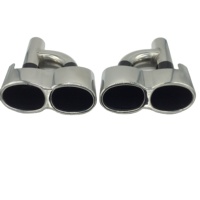 Embouts de silencieux en acier inoxydable pour Mercedes-Benz Classe S W221 S320 S500 S600 S65 AMG Système d'échappement Tuyaux d'échappement de voiture