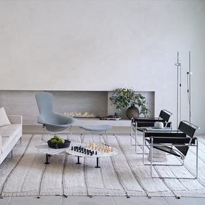 Populaire Best-seller Chaise design classique en cuir et cadre en acier Chaise longue confortable Fauteuil de salon - Product Image 6