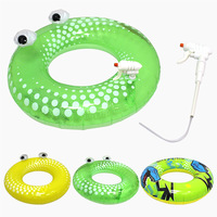 Anneau de natation gonflable portable en PVC écologique pour enfants avec jouet de piscine léger au pistolet à eau pour le plaisir de l'été