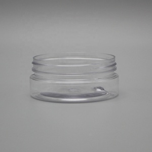 Küçük boş geniş ağız 50ml <span class=keywords><strong>PET</strong></span> plastik yüz losyonu kozmetik konteyner şeffaf kremi etiket baskı şişe gümüş metial kapaklı - Product Image 4
