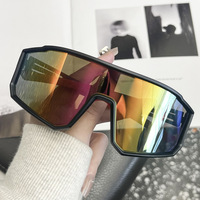 Lunettes de cyclisme à monture intégrale, nouvelle tendance européenne et américaine, pour les activités sportives de plein air, coupe-vent, conduite, alpinisme