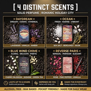 TWG RTS Meilleure Vente Romanic Holiday City Coffret de Parfums Solides 10g*4 Pcs Baume Parfumé Solide pour Femme et Homme Parfum Solide de Poche Portable - Product Image 5