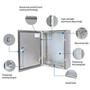 Boîtier de commutation métallique OEM Saipwell, IP65, étanche, en acier laminé à froid et en acier galvanisé, boîte de commande électrique - Product Image 2