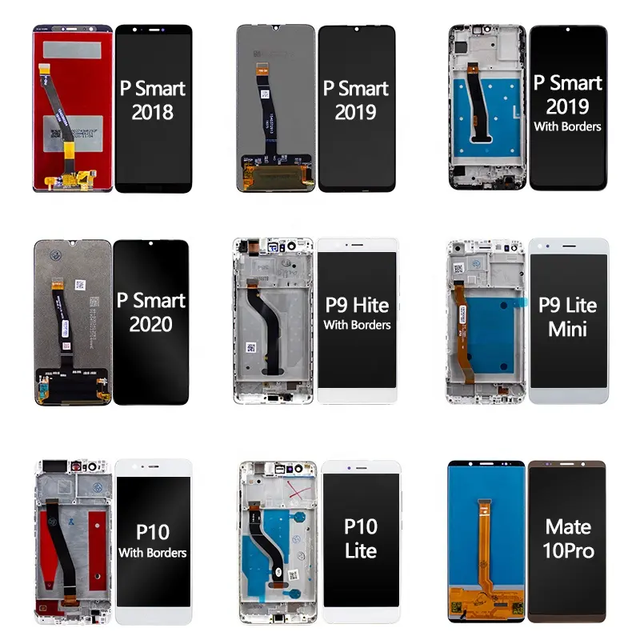 Phone Spare Parts for Huawei P Smart LCD Display Touch Screen Assembly, for Enjoy 7S Lcd Display with Frame Replacement