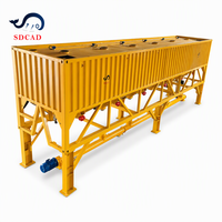 Conteneur silo horizontal à double étage empilable de 20 pieds, silo à ciment, silo de stockage de poudre en vrac avec vibrateurs pneumatiques