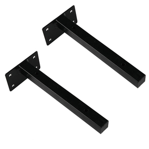 <span class=keywords><strong>Support</strong></span> mural carré flottant pour étagère, cloison, <span class=keywords><strong>support</strong></span> d'étagère à charge lourde, supports muraux en fer forgé, étagère à livres - Product Image 5