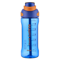 Bouteille d'eau multifonctionnelle transparente sans BPA OW 750ml/1000ml/1500ml avec paille pour boire directement, idéale pour le sport