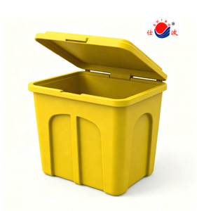 Bac <span class=keywords><strong>de</strong></span> stockage <span class=keywords><strong>de</strong></span> sel déneigant en plastique robuste, empilable, résistant aux produits chimiques, avec couvercle, pour la <span class=keywords><strong>sécurité</strong></span> <span class=keywords><strong>routière</strong></span> hivernale - Product Image 2