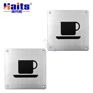ป้ายประตูห้องกาแฟเชิงพาณิชย์ ป้ายโลหะสแตนเลสขัดเงา อุปกรณ์ฮาร์ดแวร์ - Product Image 3