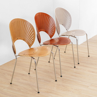 Chaise de salle à manger pivotante ergonomique multifonctionnelle en bois massif rembourrée, style nordique rétro mi-siècle, luxe léger, pieds en métal, pour la maison et le café