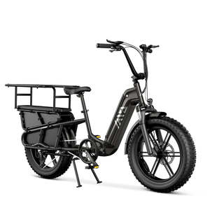 Vélo cargo électrique à gros pneus, haute puissance 750W, 48V, 15Ah, charge maximale 204kg, cadre métallique, pour les voyages en famille, les activités de plein air et les livraisons lourdes - Product Image 2