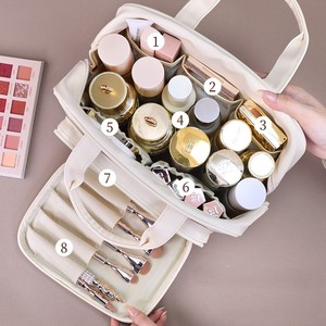 Bolsa <span class=keywords><strong>de</strong></span> <span class=keywords><strong>Maquillaje</strong></span> Grande <span class=keywords><strong>de</strong></span> Doble Capa, Bolsa <span class=keywords><strong>de</strong></span> Aseo <span class=keywords><strong>de</strong></span> Viaje <span class=keywords><strong>para</strong></span> Mujer, Bolsa <span class=keywords><strong>de</strong></span> Cosméticos <span class=keywords><strong>para</strong></span> Dama, Organizador <span class=keywords><strong>de</strong></span> Bolsos - Product Image 2