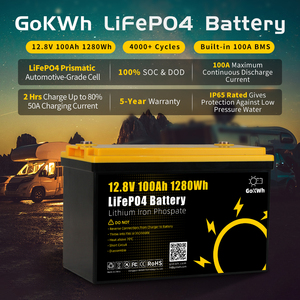 GoKWh Disponibile in USA EU Polonia Batteria LiFePO4 12V 24V 100Ah 200Ah 300Ah 400Ah Pacco Batterie Agli Ioni di Litio LFP per Imbarcazioni Camper Solare - Product Image 2