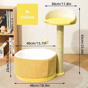 Modern <b>Cat</b> Climbing Frame Integrated <b>Cat</b> House Jumping Platform Sisal Teaser Balls Space-Saving for <b>Small</b> Apartments Factory - Product Image 5