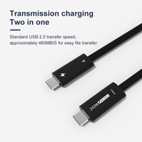 Cable USB C Thunderbolt 4 de 40 Gbps y 240 W PD3.1, Transferencia de Datos y Video 8K a 60 Hz, Cable Trenzado de Nailon para Laptop, Monitor y Estación de Acoplamiento