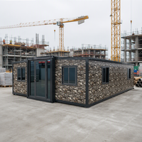 Maison conteneur extensible à ossature acier, bâtiment modulaire pour logement locatif, hébergement en camping et utilisation en projet de travaux