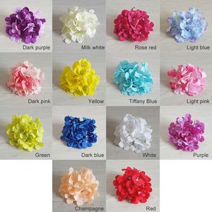 Cabeza de Hortensia de seda de flor artificial barata al por mayor del para decoración de pared de fondo de boda - Product Image 3