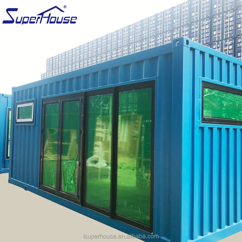container house heat triple insulated glass thermal break aluminium door