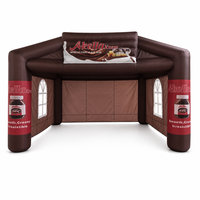 Tente gonflable personnalisée marron pour kiosque de bar à chocolat, stand promotionnel extérieur, tente gonflable pour marque alimentaire, marketing
