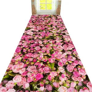 Tapete personalizado padrão impresso bonito floral forma corredor flor tapete feito na china
