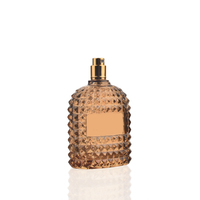Flacon de parfum en verre de luxe personnalisable 100 ml, avec capuchon en aluminium noir et rose, pulvérisateur à pompe, DONGFANG GLASS TXZ-194, Décoration Firing