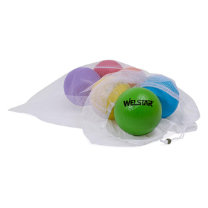 Set di 6 Palline da Dodgeball in Schiuma da 6 Pollici, Morbide, <span class=keywords><strong>a</strong></span> Basso Rimbalzo, con Borsa <span class=keywords><strong>a</strong></span> Rete per Bambini e Adulti, Palla da Gioco per Esterni - Product Image 4
