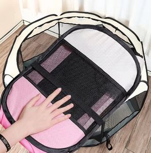 Boîte <span class=keywords><strong>de</strong></span> <span class=keywords><strong>mise</strong></span> <span class=keywords><strong>bas</strong></span> pliable et respirante pour <span class=keywords><strong>chat</strong></span>, tente pour chien, cage octogonale pour chats et chiens, utilisation universelle intérieure et extérieure toutes saisons - Product Image 6
