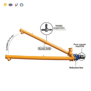 Convoyeur à vis granulaire de mortier sec de ciment de convoyeur de vis d'usine pour le convoyeur à vis horizontal de sable sans arbre de ciment - Product Image 1