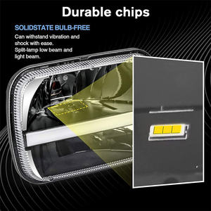 7 "x 5" 5X7 "pouces phares LED Hi/Lo faisceau DRL H4 phare pour Suzuki Katana <span class=keywords><strong>Kawasaki</strong></span> GPZ <span class=keywords><strong>750</strong></span> 900 Jeep accessoires Wrangler JK - Product Image 5