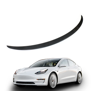 Vente flash : Spoiler de coffre en fibre de carbone véritable, aileron de coffre arrière pour Tesla Model 3 2017-2021 - Product Image 1