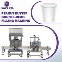 Machine de remplissage et de bouchage semi-automatique à double tête haute précision, à volume réglable, pour pâtes, miel et produits alimentaires en verre