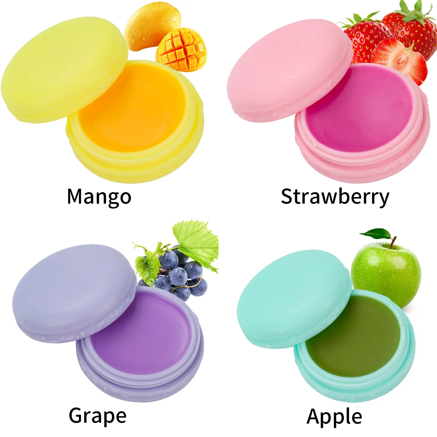 Macaron Son Môi Giữ Ẩm Không Làm Khô Lip Gloss Nhãn Hiệu Riêng Không Có Logo Bán Buôn Sửa Chữa Trong Suốt Dầu Khí Jelly Lip Balm