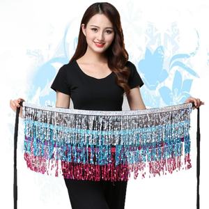 3 couches de danse du ventre foulard indien bohême Performance Giltter gland taille chaîne paillettes <span class=keywords><strong>frange</strong></span> <span class=keywords><strong>robe</strong></span> jupe - Product Image 1
