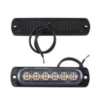 Weiße 6 LED Stroboskop-Warnleuchte Notfall-Blinklicht LED-Notfall-Stroboskoplichter für Auto LKW Van Geländewagen