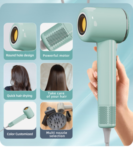 Sèche-cheveux professionnel Binwang 1600W 220V <span class=keywords><strong>EUR</strong></span>, haute vitesse 110000 tr/min, mini sèche-cheveux électrique, maison, hôtel, faible bruit - Product Image 3