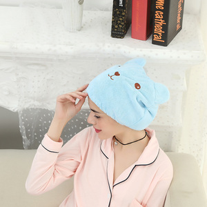 Bonnet de séchage épaissi motif ours de dessin animé, super absorbant, séchage rapide, serviette de douche, bandeau de séchage de cheveux style coréen - Product Image 1