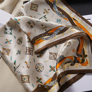 Pañuelo <span class=keywords><strong>de</strong></span> Seda <span class=keywords><strong>de</strong></span> Morera 100% Meng, Cuadrado <span class=keywords><strong>de</strong></span> 68x68cm, Estampado Floral, para Primavera <span class=keywords><strong>y</strong></span> Otoño - Product Image 3