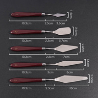 Foska Spatule d'artiste en acier inoxydable pour peinture à l'huile, acrylique, mélange de couleurs, estompage et décoration de gâteaux