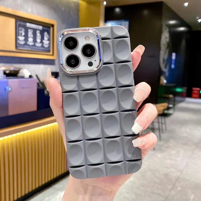 Three Dimensional Square Weave for IPhone 11 12 13 14 15 16 17 Pro Max Cell Phone Accessories Case Back Cover