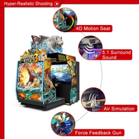 Machine de jeu d'arcade de tir Monster Eye 3 Metal avec simulateur VR, pistolet électrique et écran LCD 49 pouces