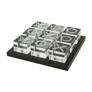 Bán Chạy Bộ Trò Chơi Giáo Dục Bằng Acrylic Tic Tac Toe Bộ Trò Chơi Tic Tac Toe Bộ Quà Tặng PMMA Giải Trí Tùy Chọn Màu Sắc