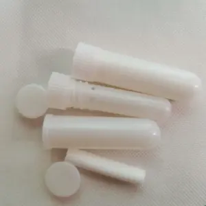 Pérola branco em branco inalador nasal tubo inalador nariz vazio