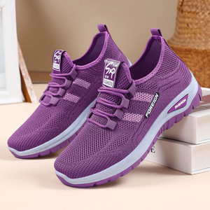 <span class=keywords><strong>Scarpe</strong></span> Casual da <span class=keywords><strong>Donna</strong></span> <span class=keywords><strong>Taglie</strong></span> <span class=keywords><strong>Grandi</strong></span> Traspiranti con Suola Morbida in Maglia Fly-Knit Allacciate Estive con Tacco Basso - Product Image 3