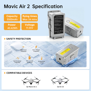 JHTC Mavic Air 2S батарея 3500 мАч 11,55 В интеллектуальная летная батарея совместима с DJI Mavic Air 2, 2S батарейки для дрона - Product Image 2