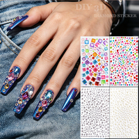 Rhinestone Kristal Non-Toksik Langsung dari Pabrik untuk Wajah, Tubuh, Mata, Rambut, Pesta, Riasan, Perekat Tempel, Perhiasan Tubuh, Stiker Permata 3D